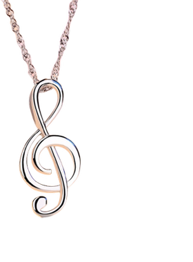 伊生爱音符项链送给爱音乐的女生