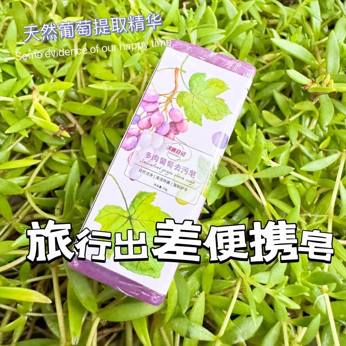 多肉葡萄洗衣皂旅行便携精油香皂