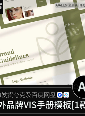 海外企业vi手册VIS形象规范标志LOGO时尚品牌版式AI素材模板
