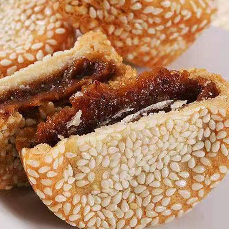 老北京馅饼麻饼芝麻红枣蓉夹心月饼五仁传统糕点心休闲 零食枣泥