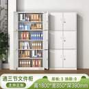 通体三节钢制铁皮文件柜办公室资料档案凭证储物书柜带锁工具柜子