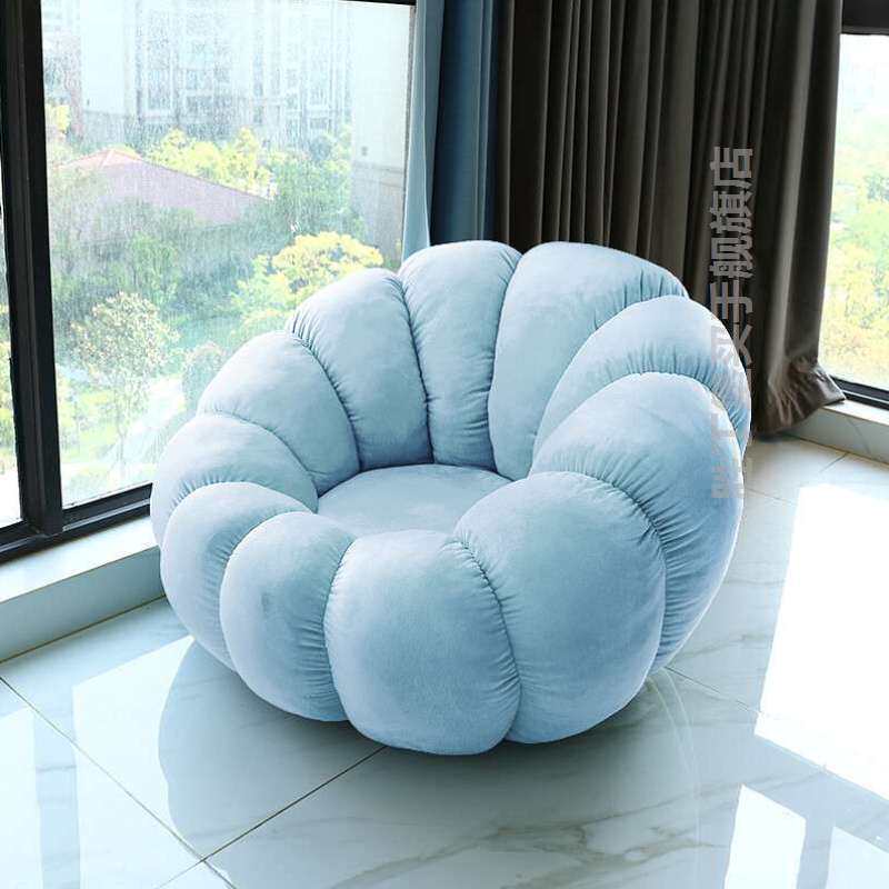 2022新品迷朗懒人沙发单人沙发榻榻米客厅卧室小沙发网红南瓜椅靠