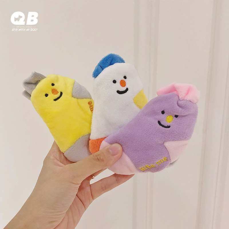 宠物狗狗韩国ins可爱袜子藏食互动漏食磨牙嗅闻响纸玩具三只装