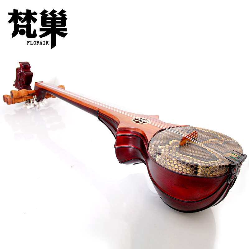 梵巢棕红桦木六弦平头乐器藏族六弦八弦龙头扎木聂民族弹拨乐器
