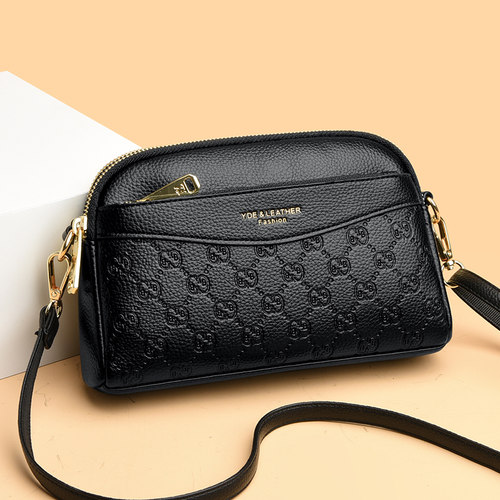 真皮中年女包妈妈包夏季斜挎包