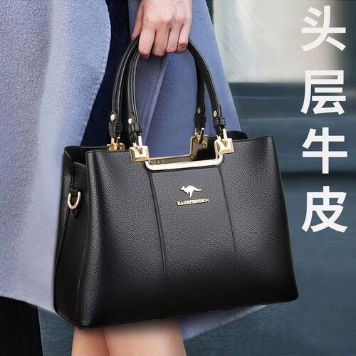 时尚女包真皮中年女士斜挎大容量