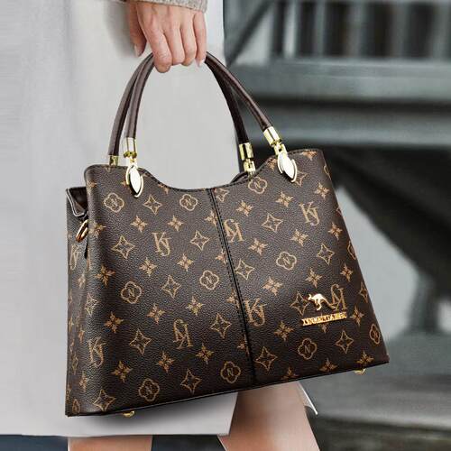 新款时尚真皮大气中年手提包女包