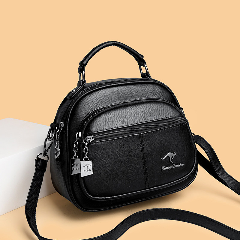 双肩包女包2026新款时尚百搭真皮单肩包迷你牛皮女士多功能小背包