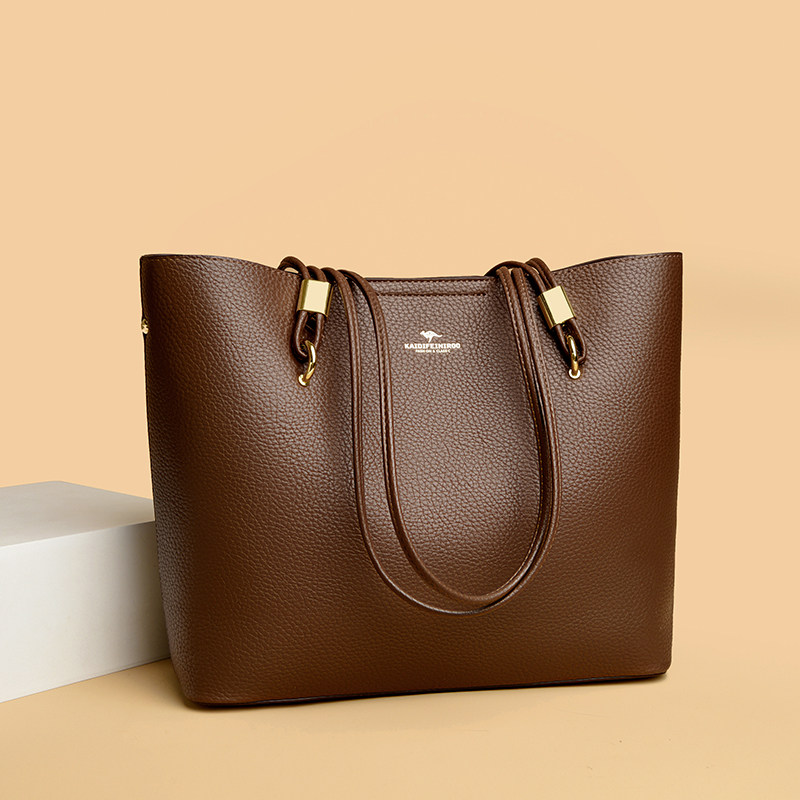 品牌真皮托特包女士单肩包2026新款高级感牛皮软包时尚百搭大容量