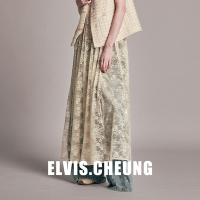 早春白点压褶阔腿牛仔裤女显瘦