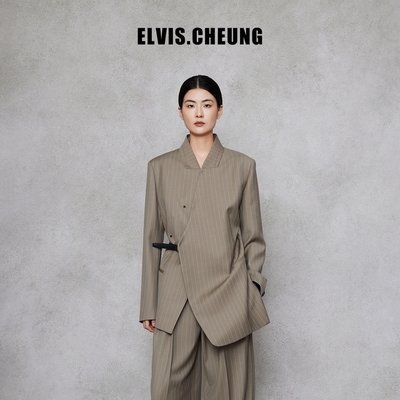 ELVIS.CHEUNG曲襟压线假领西装
