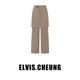女高腰显瘦百搭休闲裤 ELVIS.CHEUNG25春夏H版 搭片假两件裙裤
