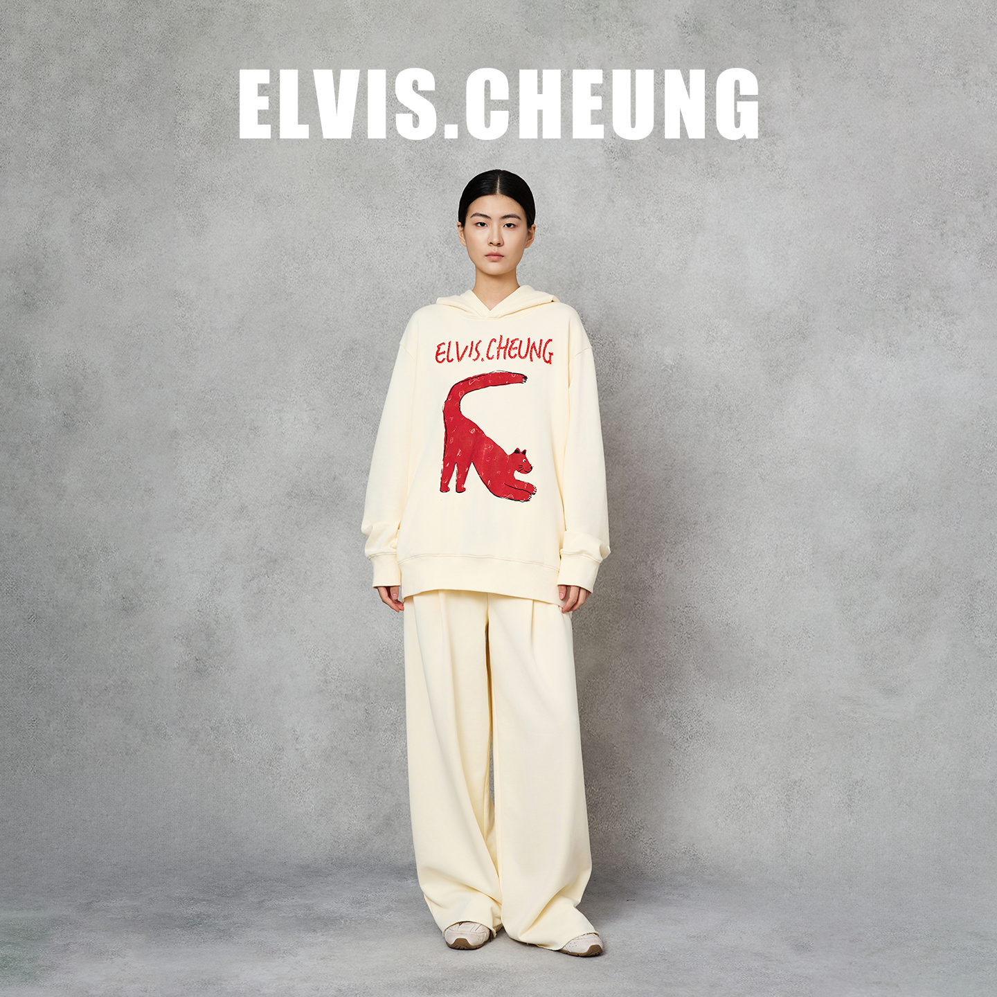 ELVIS.CHEUNG25秋冬直筒抽绳卫裤
