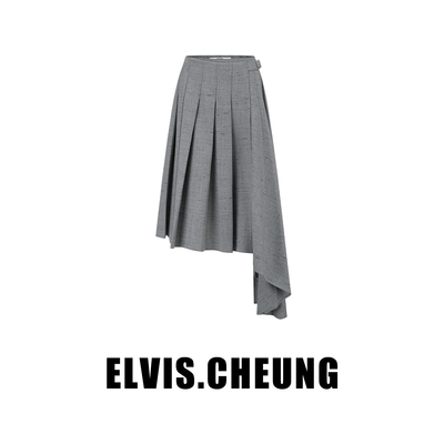 ELVIS.CHEUNG不规则百褶半身裙