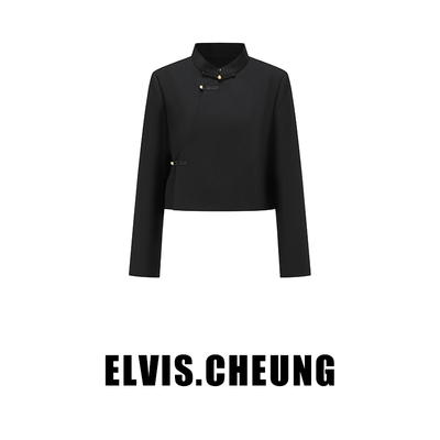 ELVIS.CHEUNG短款中式斜门襟西装