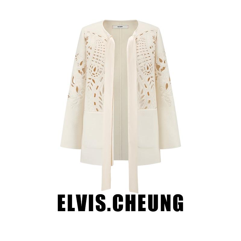 ELVIS.CHEUNG盛世牡丹镂空绣外套