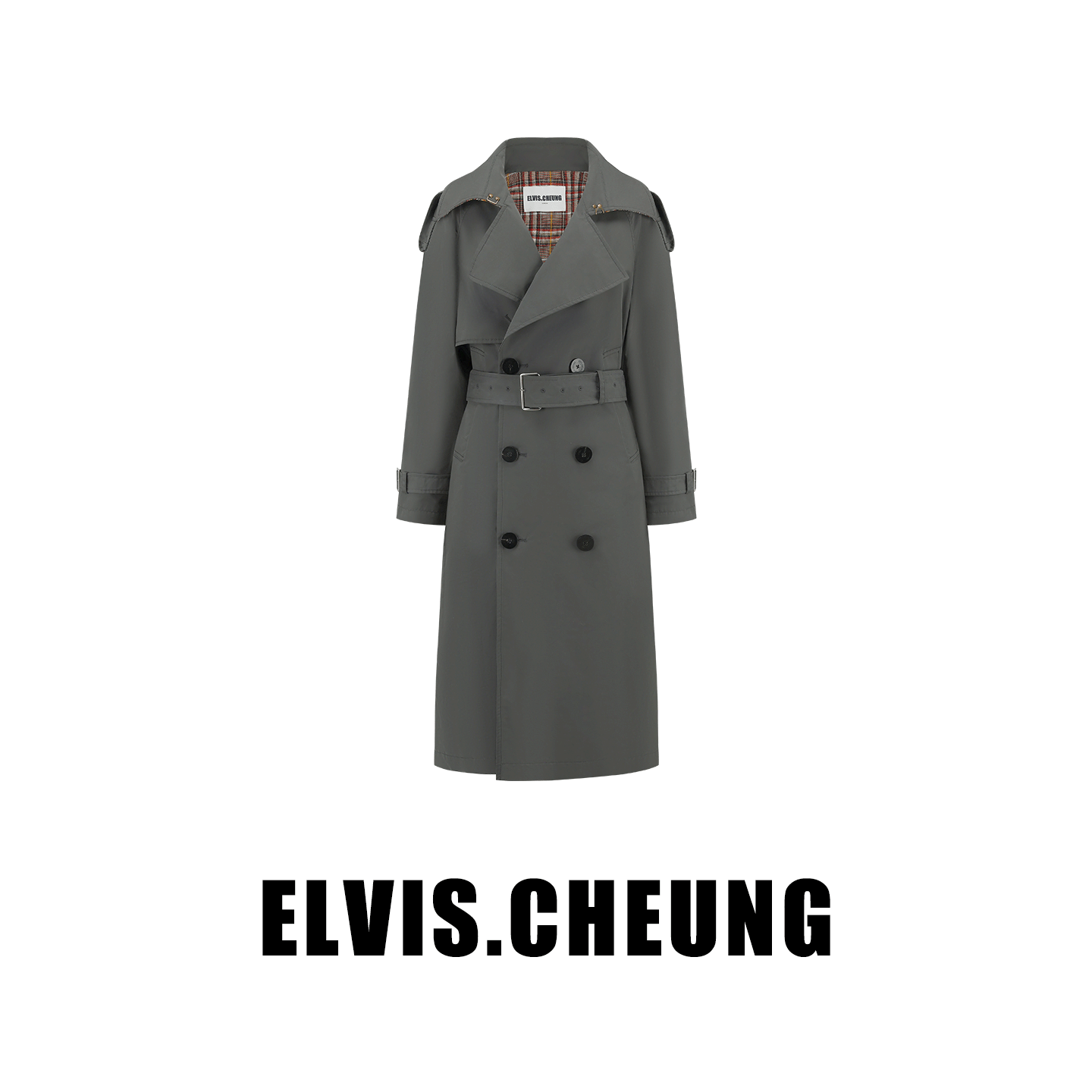 ELVIS.CHEUNG复古插肩袖风衣