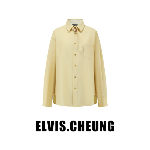 ELVIS.CHEUNG茉莉黄斜纹精纺衬衫