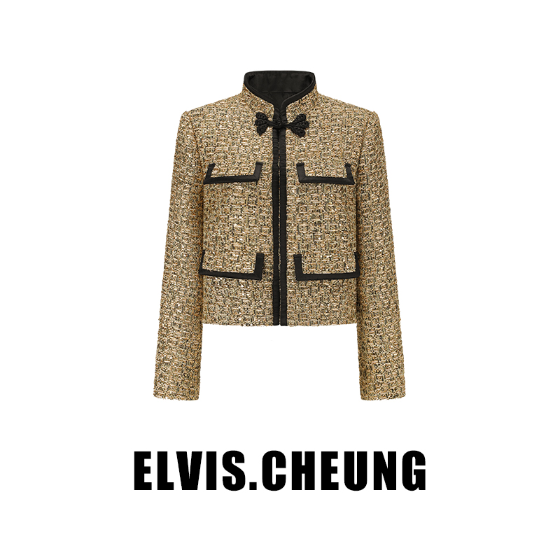 ELVIS.CHEUNG金缕瑞编短款外套