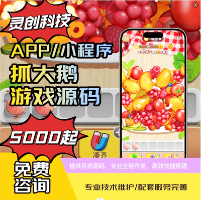 抓大鹅小程序开发小游戏源码羊了羊消除小游戏定制接广告流撸包