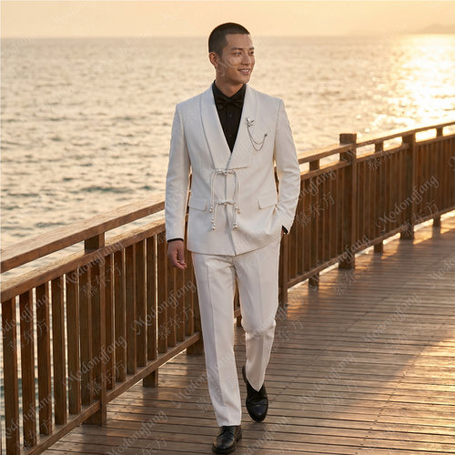 新中式2026新款新郎结婚西服套装