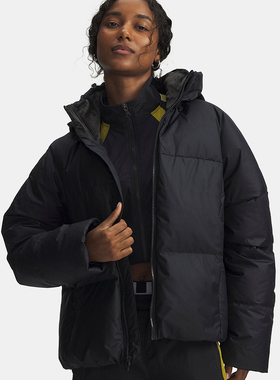 安德玛UA热冬女700蓬短款鸭绒羽绒服 6001001