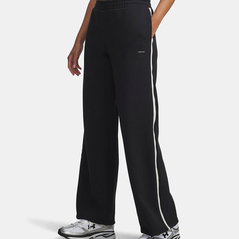 安德玛UA秋冬新款女裤休闲运动保暖抓绒阔腿宽松长裤6004851