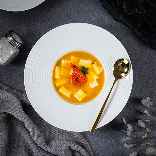 西餐草帽盘陶瓷盘子意大利面盘餐具家用菜盘餐盘碟子深盘浓汤碗碟