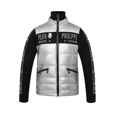 普莱克翡丽 冬季休闲短款拼接针织袖男羽绒服PJK59931095