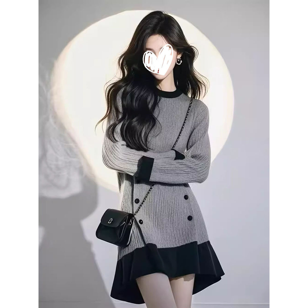 小香风高级感超好看气质针织连衣裙慵懒风短裙子女2025秋冬季新款