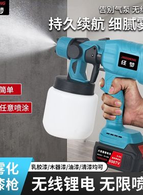 【下单立减100元】无线喷涂枪乳胶油漆喷枪锂电池家用喷墙涂料LS