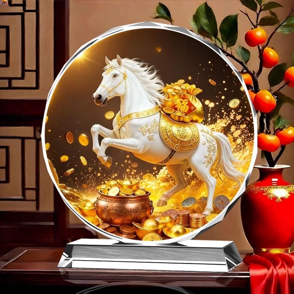 高档水晶摆件马上发财新居送礼马到成功招财家居装饰2026马年纪念,节庆用品/礼品,生肖用品,淘宝优惠券,粉丝福利购,淘宝优惠卷