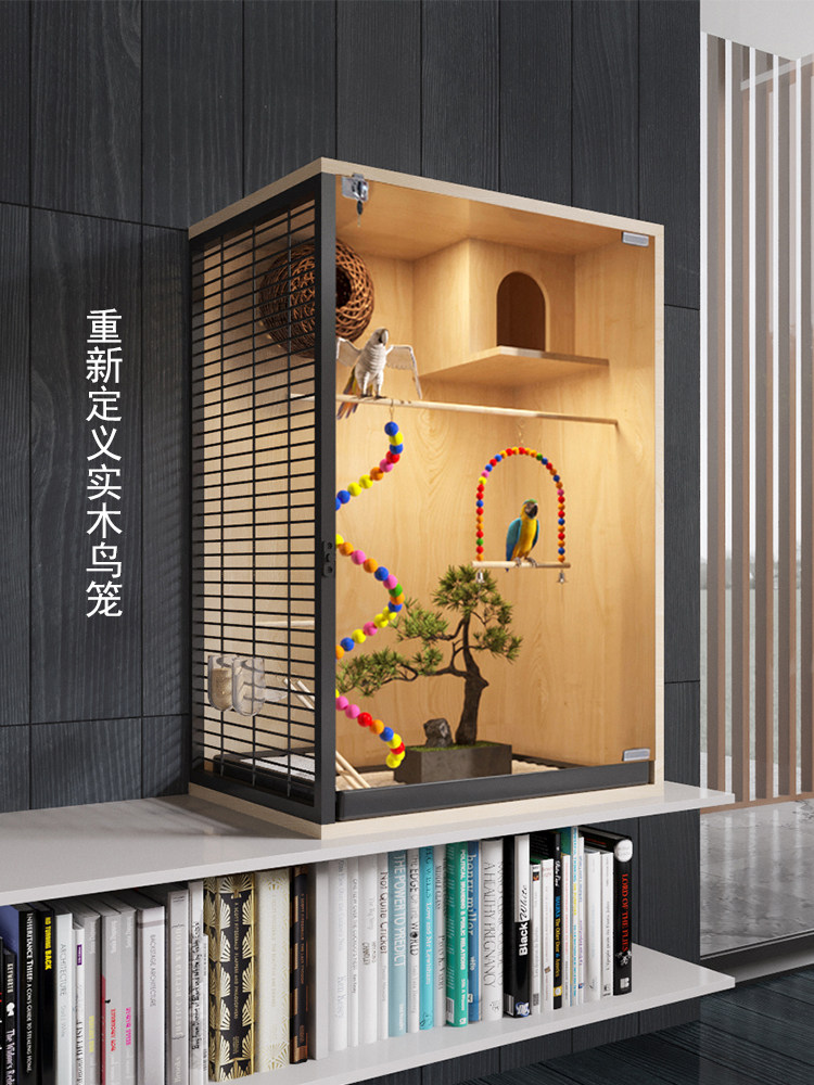 鹦鹉玄凤实木专用鸟笼子特大型大号定制豪华别墅透明繁殖