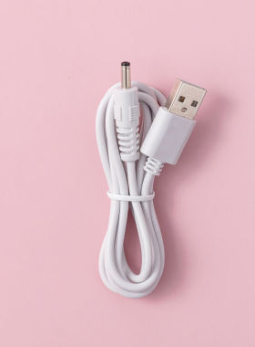 洁面仪充电线电源充电器小风扇台灯手电筒数据线USB转3.5mm圆头5V
