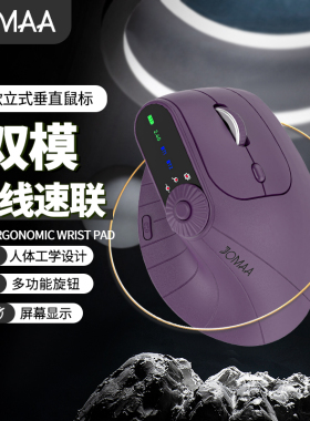 手机平板台式电脑鼠标可充电人体工学垂直立式鼠标办公多功能滑鼠