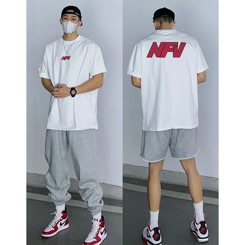 美式潮牌重磅260g纯棉短袖t恤男夏季新款宽松休闲百搭情侣装上衣