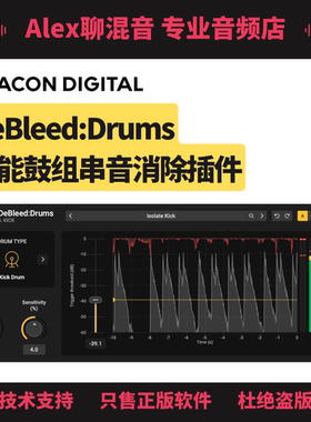 Acon Digital DeBleed:Drums 智能鼓组串音消除插件-Alex聊混音