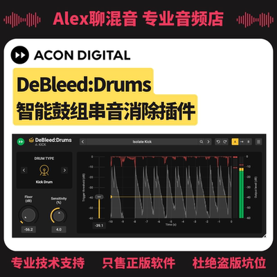 Acon Digital DeBleed:Drums 智能鼓组串音消除插件-Alex聊混音