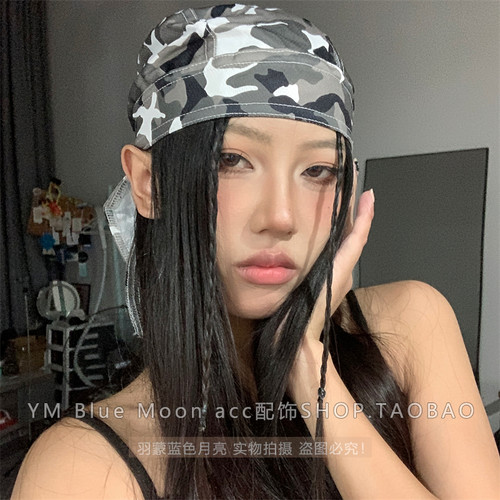 迷彩帽子女甜酷辣妹y2k