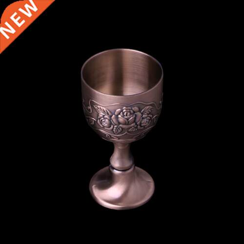 Vintage Handmade Wine Cup Copper Engraving Flower Pattern Sm