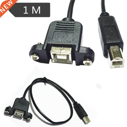 USB 2.0 B Female Jack to B Male Panel Mount Socket Printer E