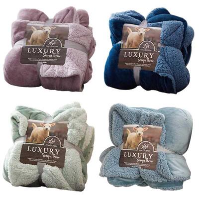 Solid Color Throw Blanket Soft Comforter Bed ver Winter Warm