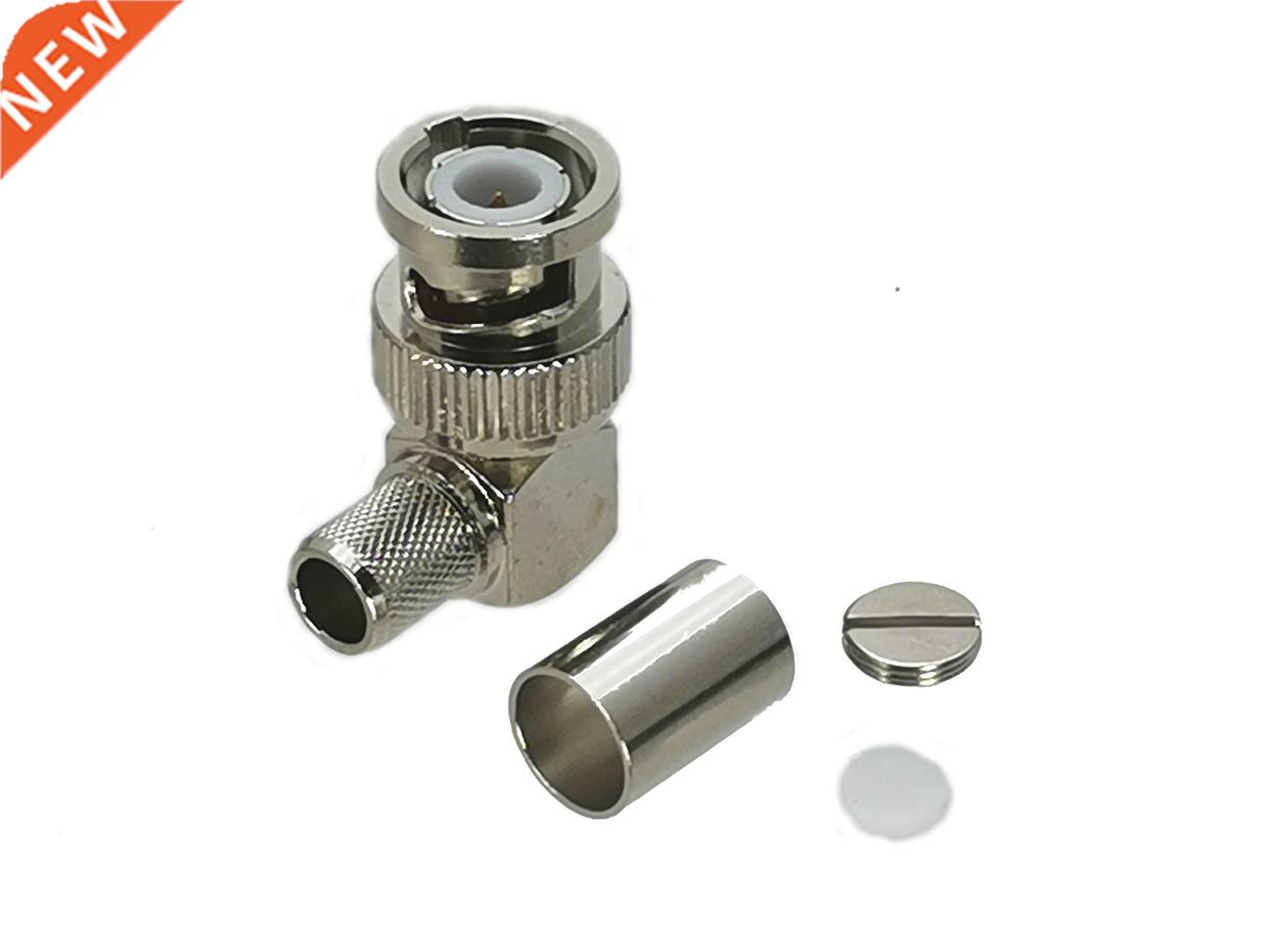 Connector BNC Male plug Right angle Crimp For RG5 RG6 LMR300