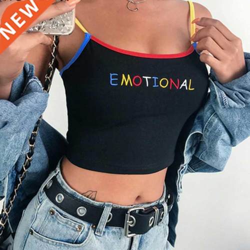 2020 Summer Women Crop Top Cropped Ladies Spaghetti Strap El