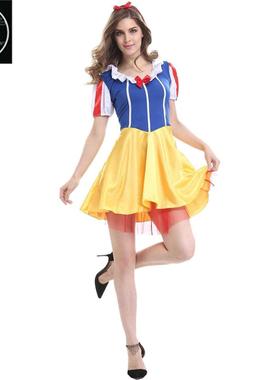 ladies Halloween snow white costue cosplay gae unifor pla
