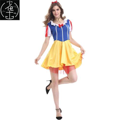 ladies Halloween snow white costue cosplay gae unifor pla