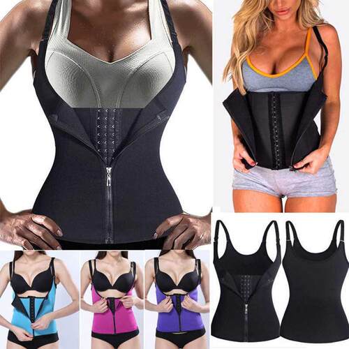 Size Zipper Shaperwear Women Corset Push Up Waist Train