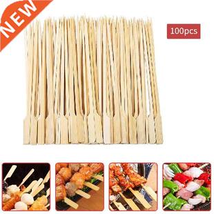 100Pcs/Bag BBQ Bamboo Skewers 9 To 30cm Natural Wood