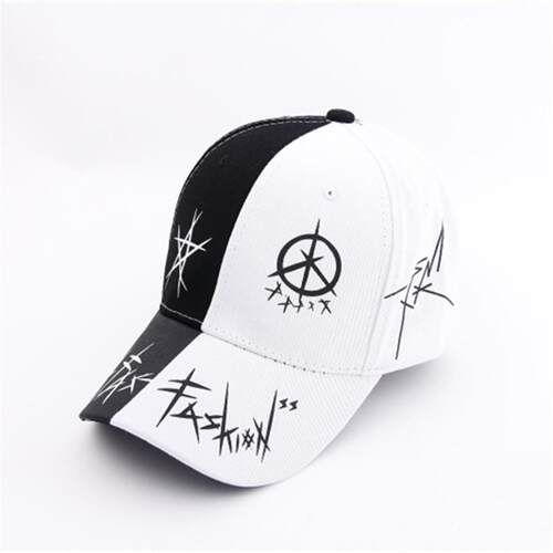 Custom Graffiti Snapback Baseball Caps Black and White Patch