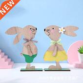 Easter Cute Figurines Wooden Cartoon Decorations Nordic